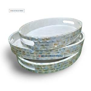 ถาดเสิร์ฟอาหารทำจากไม้มุกแท้มีหลายขนาดสำหรับเสิร์ฟอาหารในบ้านงานแฮนด์เมดแบบหรูหราออกแบบได้ตามต้องการ - Product Image 1