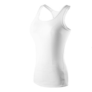 Camiseta sin mangas deportiva de algodón transpirable para mujer al por mayor con logo frontal, tipo jersey, tipo singlet - Product Image 6
