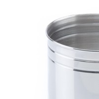 Ensemble de cuisine 1 pièce en acier inoxydable AISI 430 classique, fabriqué en Italie, 2025, comprenant une cafetière 8 tasses, finition poli miroir, poignée ergonomique