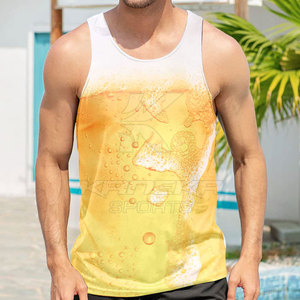 ออกแบบและขนาดตามสั่ง เสื้อกล้ามออกกำลังกายผู้ชาย คุณภาพสูง แห้งเร็ว ระบายอากาศได้ดี ผลิตจากโพลีเอสเตอร์/คอตตอน ขายดี ราคาถูก - Product Image 3