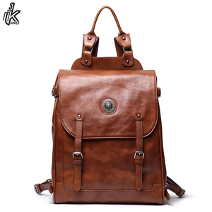 Mochila escolar de cuero de la mejor calidad al por mayor para hombres Cierre de cremallera unisex con USB y función antirrobo MOQ bajo - Product Image 5