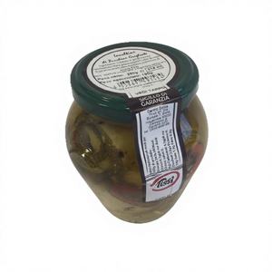 Tissi Soda-Lime Glass Grilled Zucchini Rolls 314 ml Juego de 6 piezas con tapa de plástico apta para uso alimentario - Product Image 1