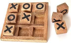 Juego de Tic Tac Toe de madera hecho a mano de alta calidad con diseño de Cruz cero de trabajo de latón aspecto clásico para niños, para todas las estaciones - Product Image 6