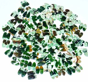 Belle paire de pierres précieuses calcédoine chromée naturelle Cabochon en vrac Prix de gros Pierre précieuse calcédoine chromée pour la fabrication de bijoux - Product Image 6