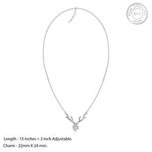 ชุดต่างหูเม็ดกลมรูปกวางประกายสีเงิน - Product Image 5