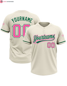 Camiseta de béisbol personalizada de alta calidad con botón completo sublimada con 2 botones de talla grande ropa de softball transpirable - Product Image 1