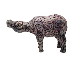 Échantillon disponible Commandes personnalisées Buffle en bois avec brocart de cire d'abeille imprimé à la main et motif de terrasses fabriqué au Vietnam - Product Image 1