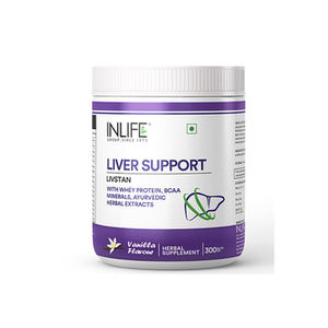 Poudre de soutien du foie INLIFE la plus vendue 300g saveur vanille protéine de lactosérum infusée vitamines pour adultes antioxydant certifié GMP - Product Image 1