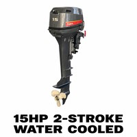 Moteur hors-bord Enduro 2 temps 15 CV refroidi par eau, moteur de bateau à essence pour la pêche, bateau pneumatique RIB, moteur marin