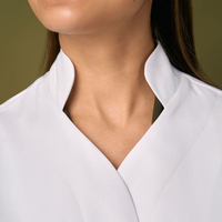 Uniforme Médico Profesional Antibacteriano y Ecológico YUHONG, Bata de Laboratorio para Doctoras, Tejido Lavable
