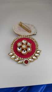 Broches à thème indien Swastik & Floral Design Broche Sherwani Pin Blazers & Vestes Pin Mariage Ou Festival Pins Faveurs faites à la main - Product Image 4