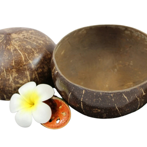 Premium Coconut Wooden <b>Bowl</b> <b>for</b> Salad Smoothie <b>Dessert</b> and Home Kitchen Eco Friendly Reusable - Product Image 1