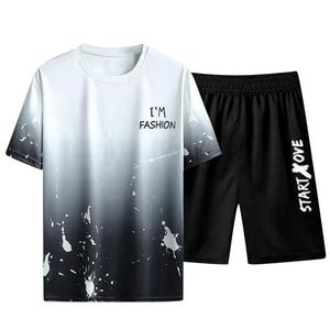 Costumes de jogging décontractés d'été unisexes personnalisés pour hommes survêtements en polyester imprimé vierges à porter - Product Image 5