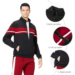 Sudadera Colorblock y pantalones de chándal para hombre, conjunto de chándal informal de 2 piezas, jersey de manga larga, conjunto de chándal para correr - Product Image 3
