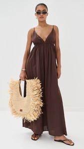 2025 vente chaude Boho longue coupe ample bordeaux dos nu plage Maxi robe avec Sexy ample longue col en v dames Maxi robe - Product Image 6