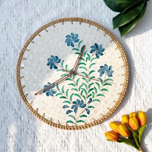 Big discount handbraided rattan wood wall <b>clock</b> innovative natural <b>clocks</b> for indoor walls - Product Image 3