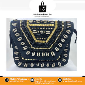 Haute qualité écologique grande capacité fermeture éclair pochette sac à main fabriqué à la main Boho Vintage Style Portable Messenger sac pour les femmes - Product Image 6