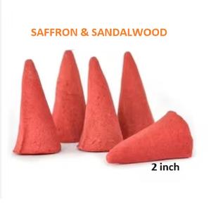 Cônes d'encens naturels au safran et bois de santal Fourniture en gros de cônes d'encens de meilleure marque (rouge) - Product Image 1