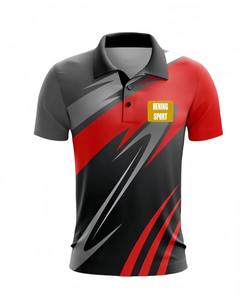 เสื้อโปโลกีฬาโพลีเอสเตอร์ระบายอากาศสำหรับผู้ชายเสื้อพิมพ์ลายซับลิเมชันออกแบบได้ตามต้องการ - Product Image 5