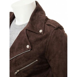 Blouson de bombardier en cuir pour homme, veste décontractée classique en cuir véritable, blouson de vol en cuir de vache, vente en gros - Product Image 3