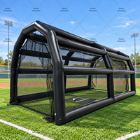 Cage de frappe de baseball gonflable géante commerciale, portable, en PVC, pour l'entraînement et la pratique du baseball, équipement de jeu sportif extérieur