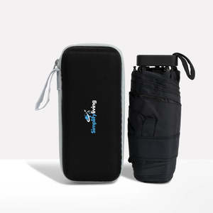 Compact Minimalist Design <b>Automatic</b> Travel <b>Umbrella</b> 8K Semi-<b>Automatic</b> 3-Folding Rain Protection with Case - Product Image 1