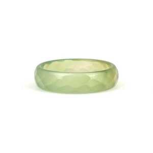 Green Faceted Agate Natural <b>Stone</b> Ring Colorful and Unique Jewelry Piece - Product Image 2