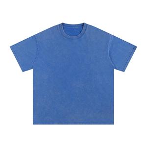 Oversized 100% Cotton Men's <b>T</b>-<b>Shirt</b> Drop Shoulder Acid Wash Design Logo Heavyweight Short Sleeve Casual Loose Fit Adult Clothing - Product Image 3