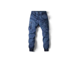 Pantalones Cargo para hombre al por mayor 100% algodón nuevos deportes Casual Slim Fit Multi-Bolsillo frente plano Fitness pantalones más ligero - Product Image 4