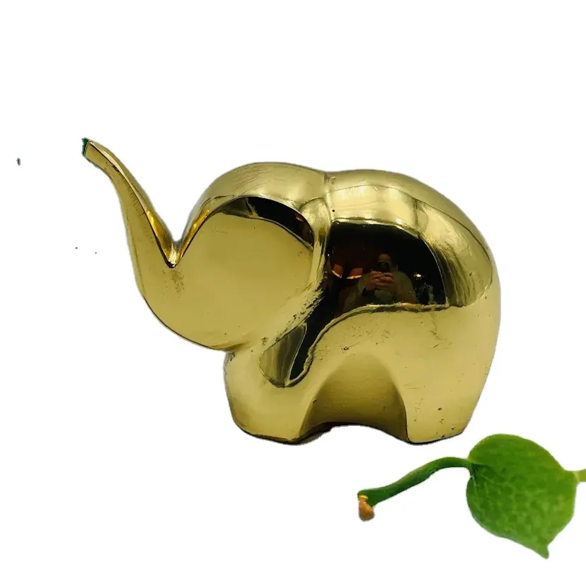 Stylish Elephant Shape Brass paper weight Desktop Paperweight For Tabletop Decoration Finished Handmade New brass Paper Weight