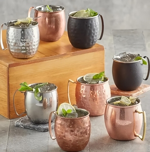 Tasses à mules de Moscou en métal martelé personnalisées en gros pour boissons - Product Image 6