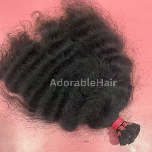 Extensions de cheveux humains à pointe plate bouclée Améliorations de cheveux de haute qualité - Product Image 3