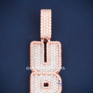 925 Sterling Silver VVS Moissanite Diamant Conception Personnalisée Lettre Initiale Pendentif Hip Hop Style Charme Pendentifs Pour Hommes - Product Image 2