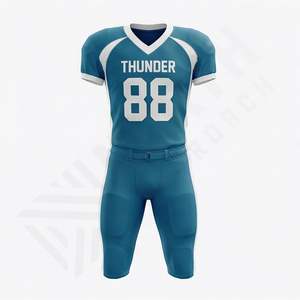 Ensemble de football américain personnalisé en gros, impression par sublimation, séchage rapide, respirant, uniforme d'entraînement athlétique performant - Product Image 1