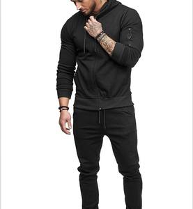 Fabrication de survêtements de course à pied, survêtement skinny ajusté zippé pour hommes, survêtement OEM d'excellente qualité pour hommes, fermeture éclair complète - Product Image 4