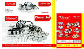 Stainless Steel Eco-Friendly Dinnerware Set with Utensils Kit Premium Quality for Home Restaurant or Catering Use - Product Image 4