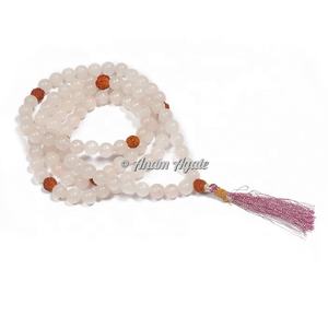 Cristal Rudraksha 108 cuentas de oración Jap Mala venta al por mayor cuentas de cristal collar piedras preciosas cuentas de cristal para la fabricación de joyas en línea - Product Image 4