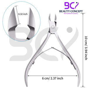 Cortacutículas de Acero Inoxidable con Mango Antideslizante, Abertura de Mandíbula Ancha, Cuchilla Afilada para Eliminar Cutículas Muertas, Herramienta Profesional Duradera para Uñas - Product Image 4