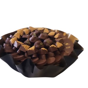 Plateau cadeau en chocolat de luxe avec bol à chocolat en métal de qualité supérieure fabriqué à la main support élégant en or parfait pour les cadeaux d'occasion spéciale - Product Image 5