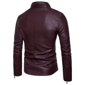 Chaqueta de cuero para hombre de diseño superior 2025, chaqueta de motocicleta informal de temporada de invierno con cuello levantado personalizado, moda de alta calidad - Product Image 2
