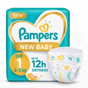 Pañales Premium Pampers para Bebé, Todos los Tamaños, desde Recién Nacido hasta XXL, Ultra Suaves, Desechables, al por Mayor - Product Image 1