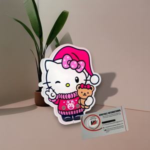 Placa de Extensión de Pestañas Profesional con Logotipo Personalizado de Hello Kitty para Navidad, Marca Privada, Acrílico, Magnético, con Diseño de Flores y Diamantes - Product Image 1