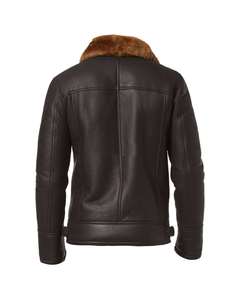 B3 Bomber Leather Shearling Fur <b>Jacket</b> <b>Mens</b> Fashion Motorbike Winter Waterproof Windproof <b>Reversible</b> - Product Image 2