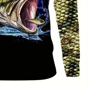 Camisetas de pesca personalizadas de alta calidad para hombres, patrón de impresión de diseño superior, impermeable y competitivo, precio al por mayor sublimado - Product Image 3