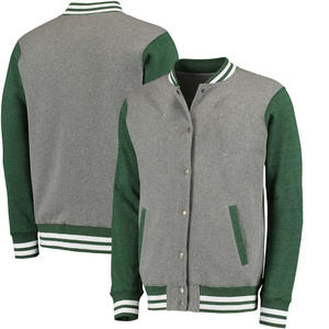 Chaqueta universitaria informal urbana personalizada para hombre 2024, forro interior de lana de algodón y poliéster, parche cómodo, insignia flocada, Letterman - Product Image 3