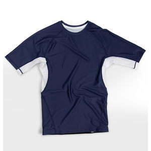 Rashguard BJJ à manches longues personnalisé pour hommes, équipement d'entraînement de grappling No-Gi durable de la marine, manches courtes OEM ODM pour garçons - Product Image 5