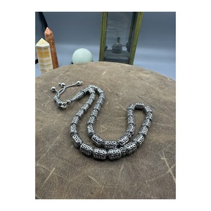 Perle di Preghiera Artigianali Leggere ed Eleganti con Taglio a Capsula Fusion Ossidato - Argento Sterling 925 - 20 grammi 23 cm - Product Image 5