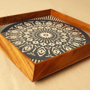 Timeless Wooden Tray <b>Platter</b> Vintage Design Serving Tray for Home or Special Occasions Stoneware Dishes - Product Image 3