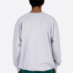 OEM Sweatshirts à col rond en coton épais 100% 400GSM manches raglan poches latérales sweats à capuche épaules tombantes coupe longue surdimensionnée - Product Image 5