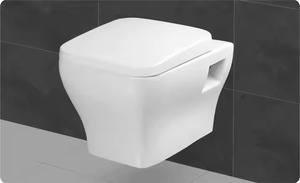 Inodoro de doble descarga Vistaar con sistema de descarga mecánica de cisterna oculta para uso en el baño - Product Image 3